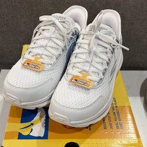 Skechers White Slip-On Sneakers